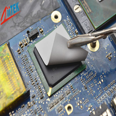 Grey Thermal Conductive Silicone Insulation Soft Pad 0.45mmT For IC Component With Good Insulation